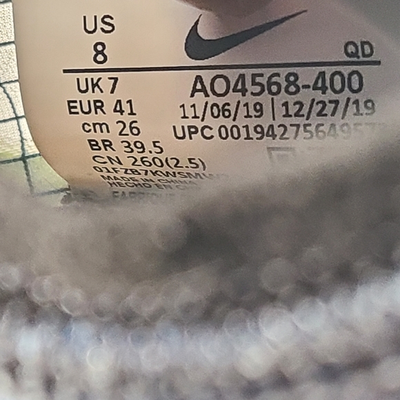 B24 Nike - ZoomX Vaporfly Next% - Valerian Blue/ Green 2019 - (AO4568-400) 8 Men - Picture 6 of 6